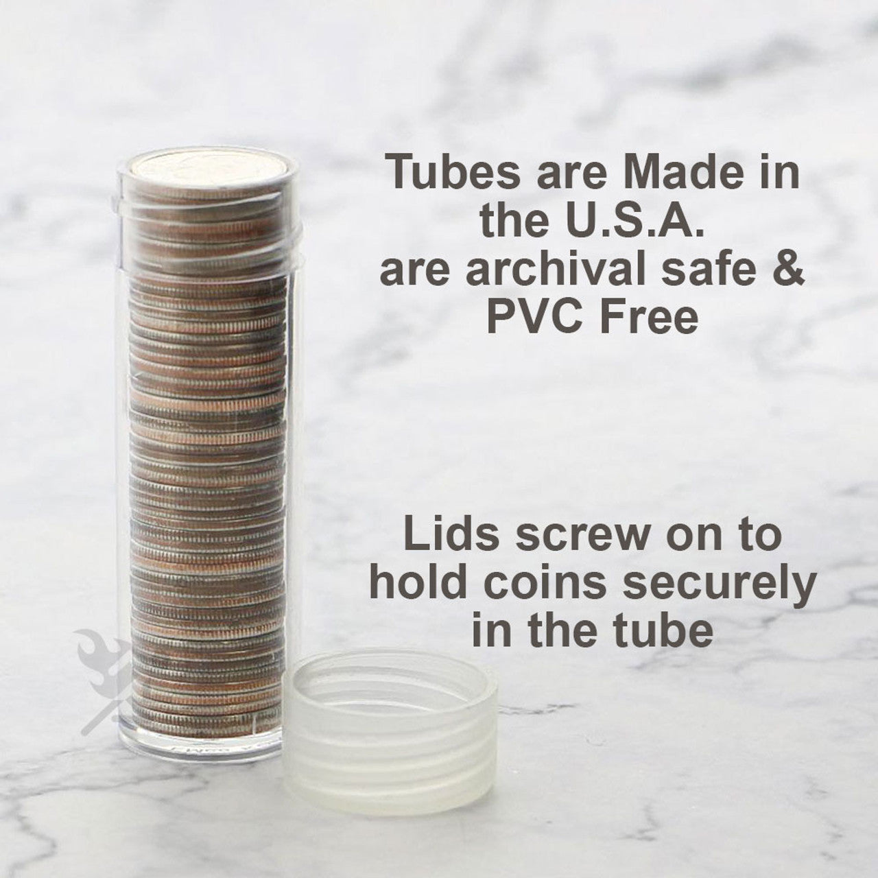 Round Coin Storage Tubes for Dimes