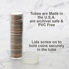 Round Coin Storage Tubes for Dimes