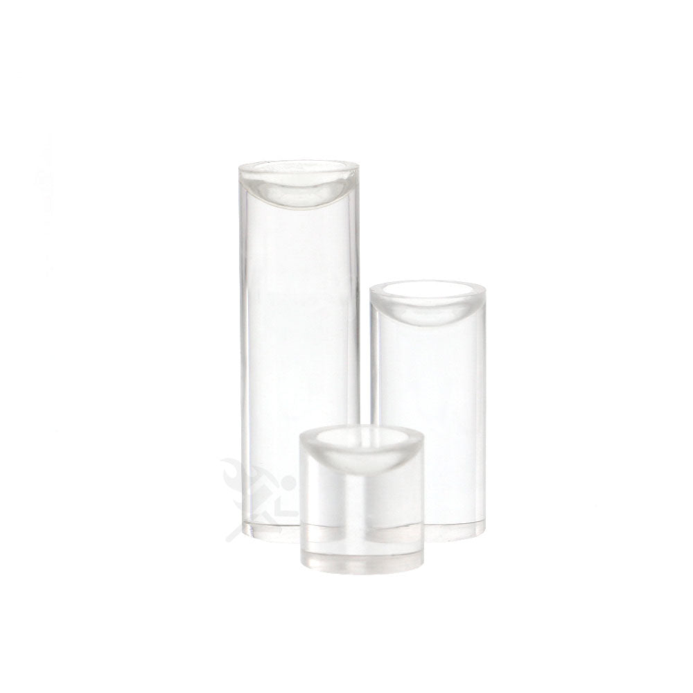 3 Piece Dimple Riser Clear Round Columns Set