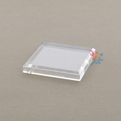 Acrylic Display Stand Block with Beveled Edge, 1/2" H x 3" Square