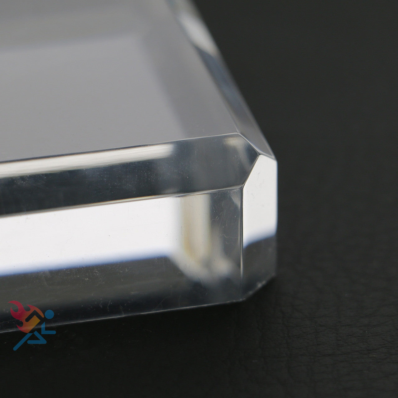 Acrylic Display Stand Block with Beveled Edge, 1" H x 3" Square