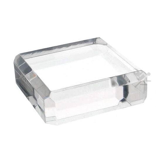 Acrylic Display Stand Block with Beveled Edge, 1" H x 3" Square