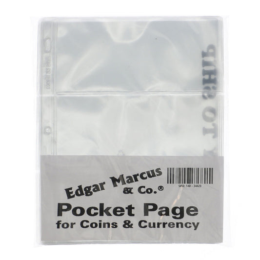 3 Pocket Binder Pages for Large Currency, 10 Pages