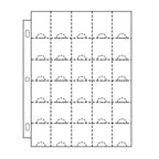 30 Pocket Coin Binder Pages for 1.5 x 1.5" Flips, 10 Pages