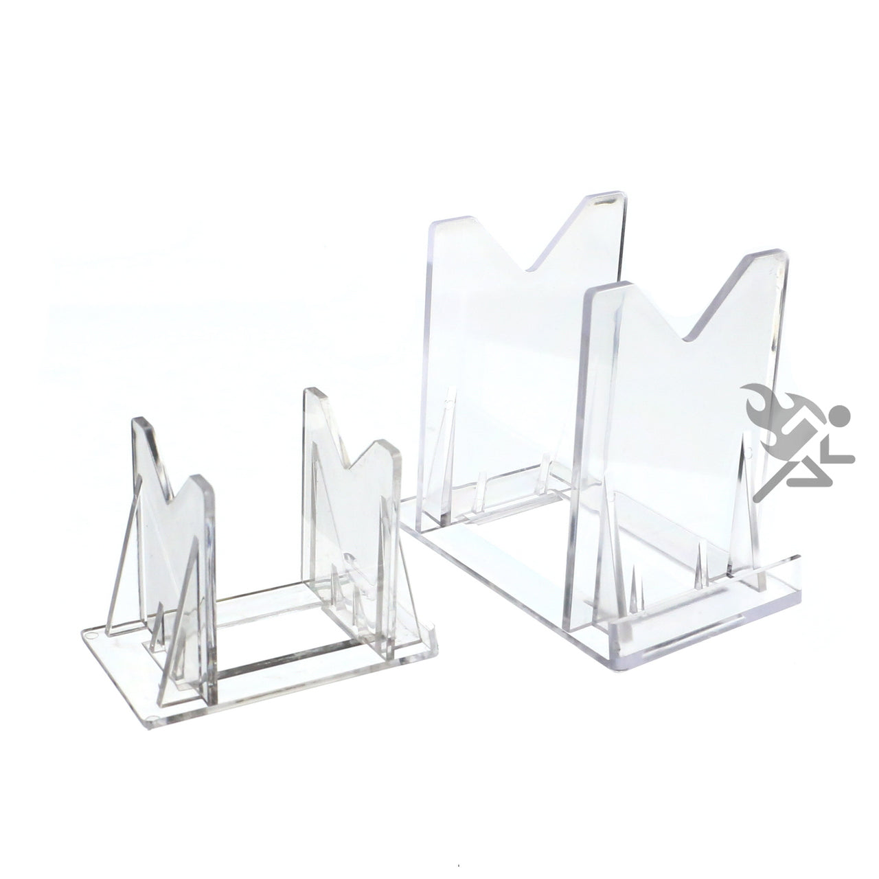 OnFireGuy 25pcs Fishing Lure Display Stands | Clear Acrylic Fishing Lure Easels | Accessories for Fishing & Decoration | 3-Piece Display Stand