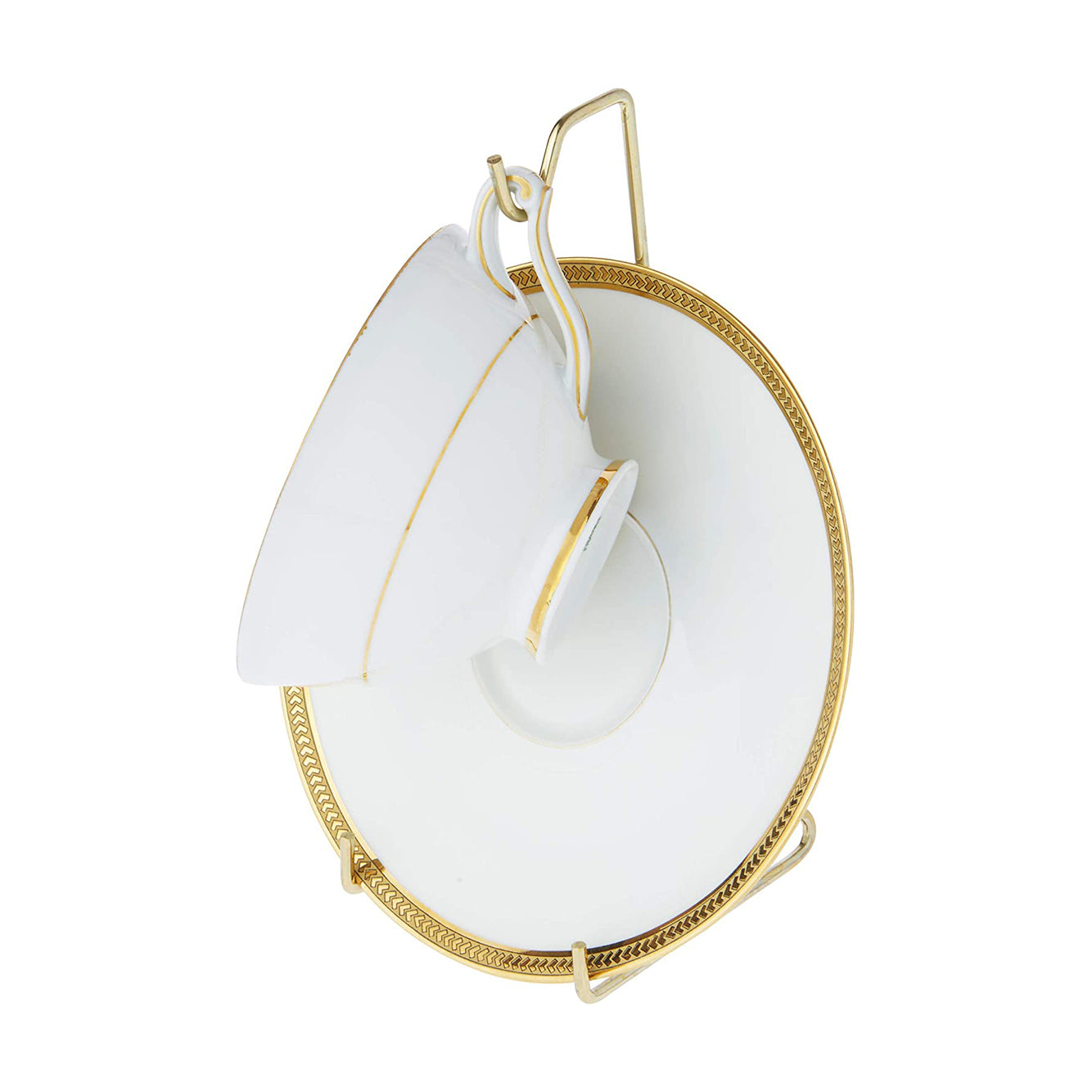 Bard's Gold Toned Cup & Saucer Display Stand
