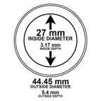 27mm Direct Fit Coin Holders for 1/2oz Gold Eagles