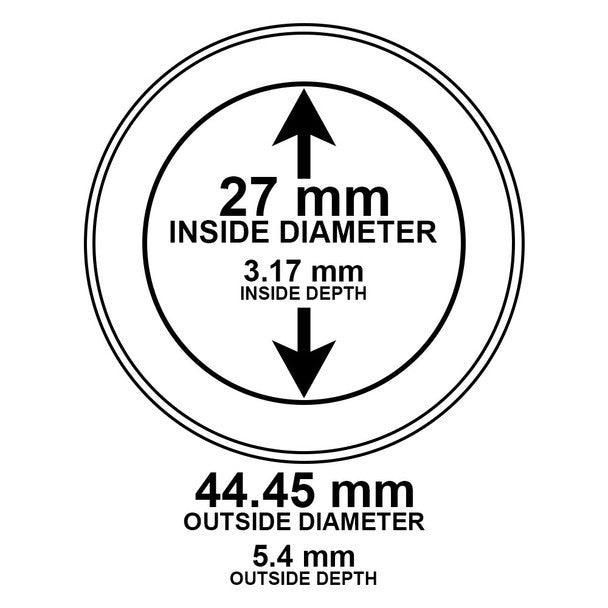 27mm Direct Fit Coin Holders for 1/2oz Gold Eagles