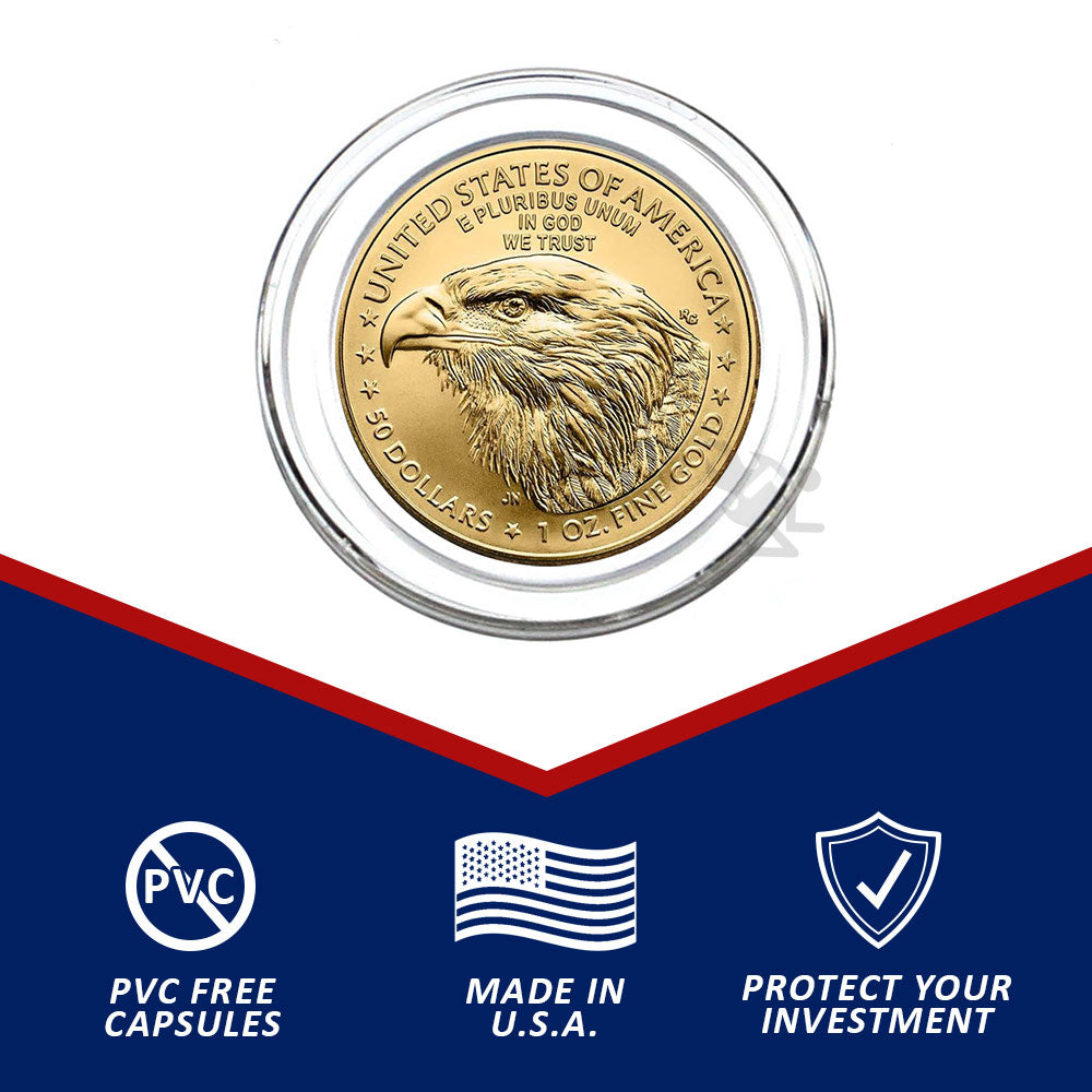32.7mm Direct Fit Coin Holders for 1oz Gold Eagles