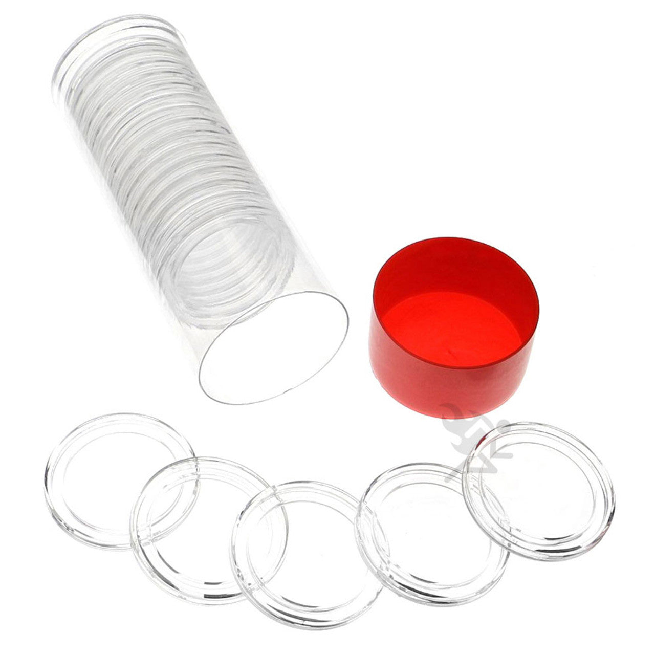 Capsule Tube & 20 H32 Direct Fit Coin Holders for 32.7mm 1oz Gold Eagl ...