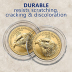Capsule Tube & 20 H32 Direct Fit Coin Holders for 32.7mm 1oz Gold Eagles