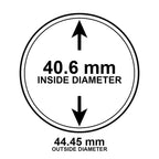 Capsule Tube & 20 Direct Fit 40.6mm Coin Holders for 1oz Silver Eagles
