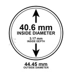 40.6mm Direct Fit Coin Holders for 1oz Silver Eagles