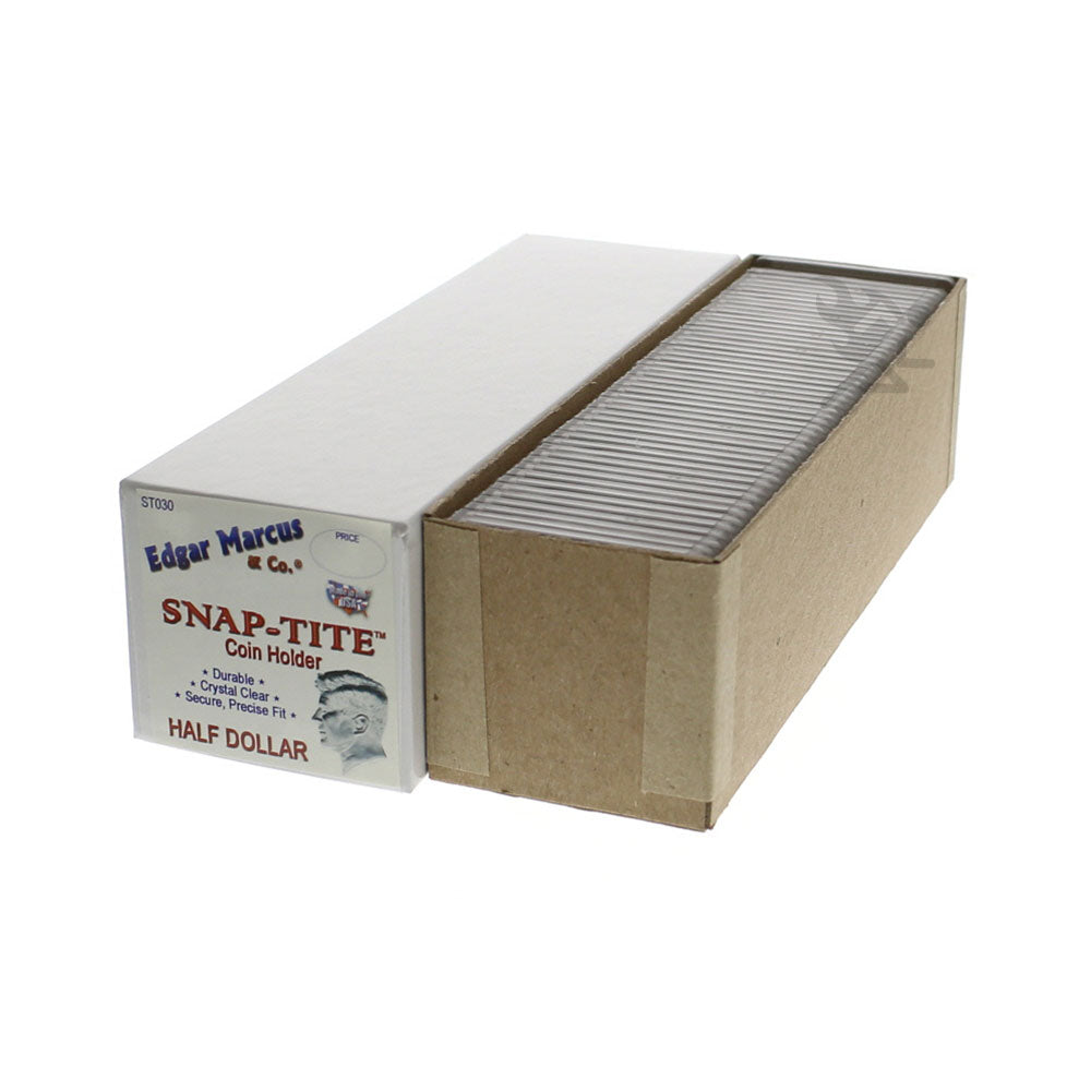 Snap-Tite 2x2 Half Dollar Coin Holders, 25ct Box