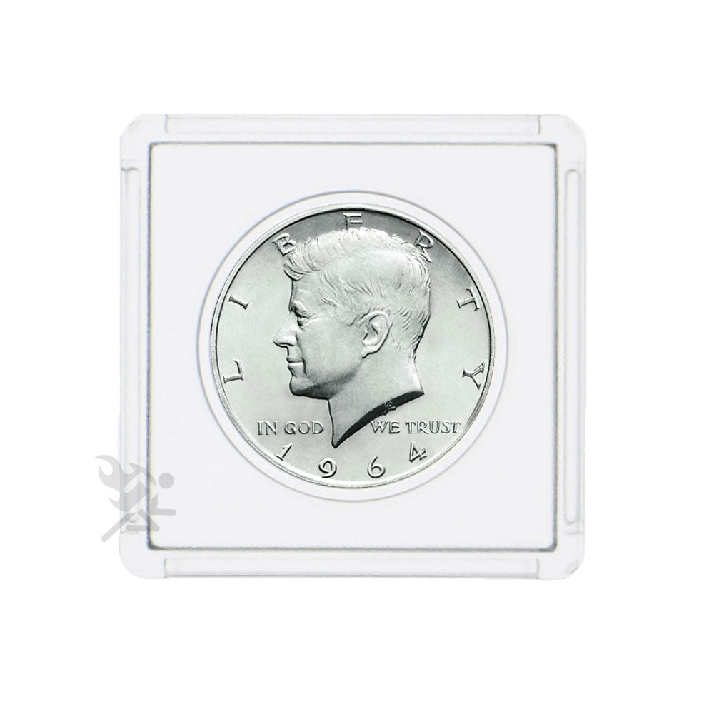 Edgar Marcus Snap-Tite 2x2 Plastic Coin Holders for Half Dollar, 25 ct Box