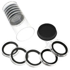 Capsule Tube & 10 High Relief 40mm Ring Fit Coin Holders for 2oz Elemetal Coins