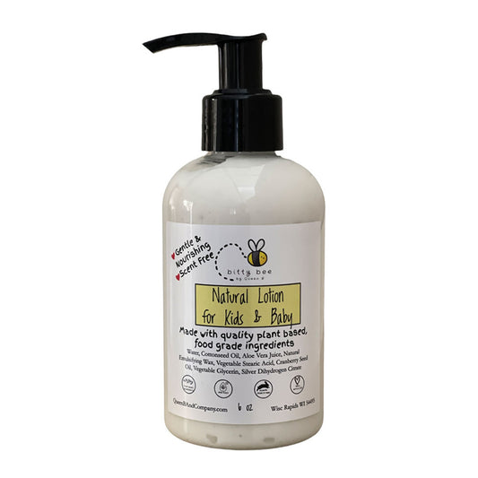 All Natural Lotion for Kids & Baby Plant Based Food Grade Lotion 6oz