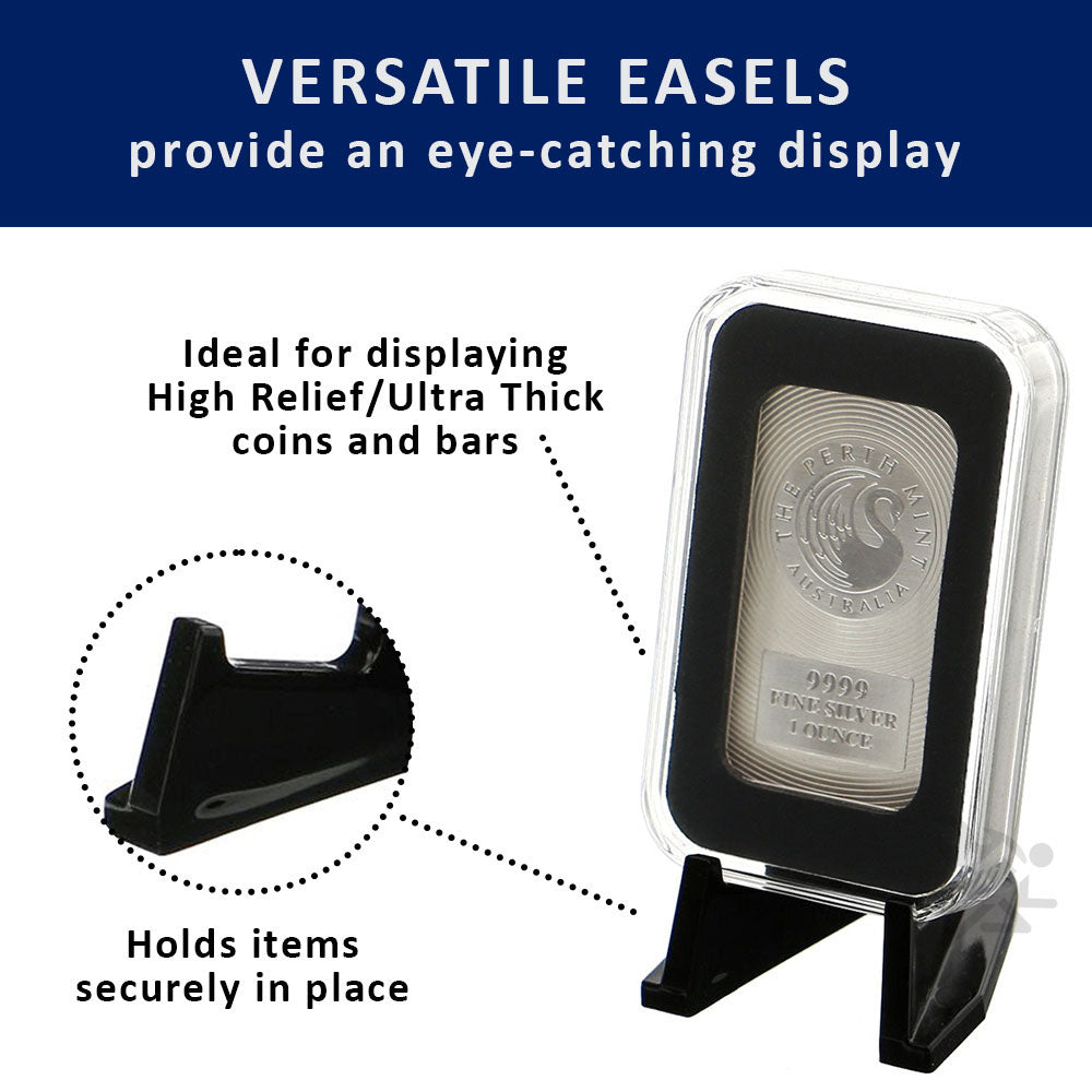 OnFireGuy Display Stands are ideal for High Relief or Ultra Thick silver coins and bars