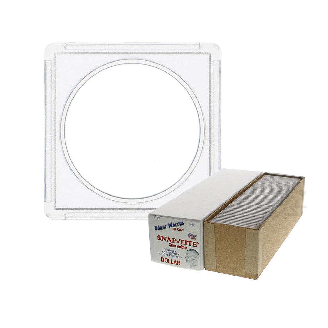 Snap-Tite 2x2 Silver Dollar Coin Holders, 25ct Box