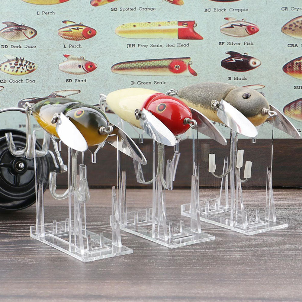 Onfireguy 250-Pack Large Adjustable Clear Acrylic Fishing Lure Display Stand Easels for Large Fishing Lures, Wildlife Calls, and Knives Onfireguy 250-Pack Large Adjustable Clear Acrylic Fishing Lure Display Stand Easels for Large Fishing Lures, Wildlife Calls, and Knives