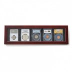 Lighthouse Mahogany Slab Presentation Box for 5 Certified Coins