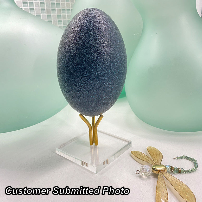 Gold 2-1/4 inch Metal Pedestal Display Stand for Eggs and Spheres