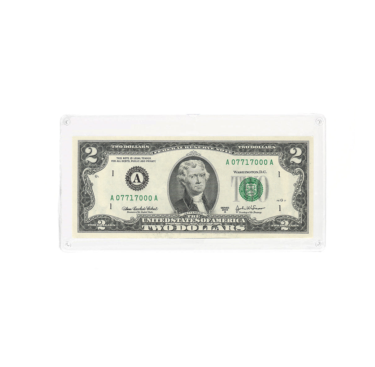 Guardhouse Modern USA Currency Slab Protector for Regular Bills