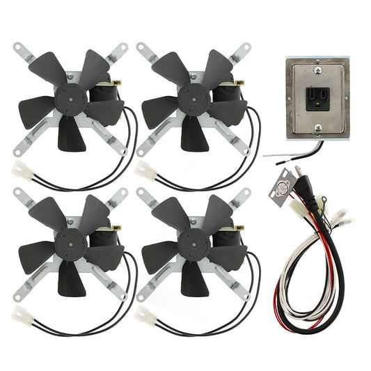 RFK 1007 Heat Activated Fireplace Fan Blower Complete Kit