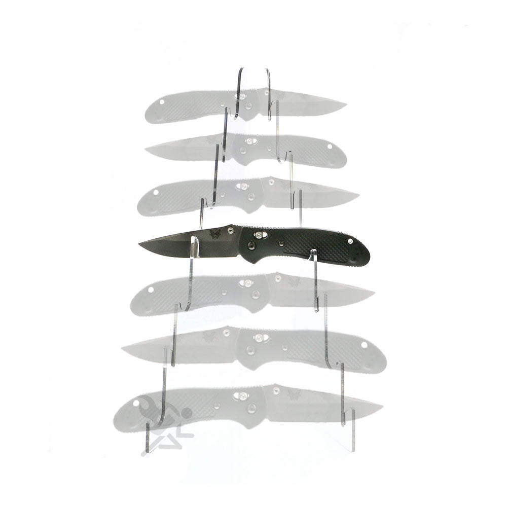 Multiple Tier Knife Holder Display Stand, Holds 7 Alternating Knives
