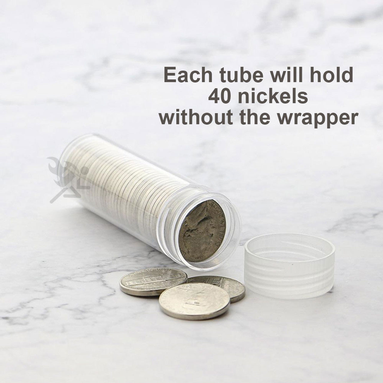 Round Coin Storage Tubes for Nickels