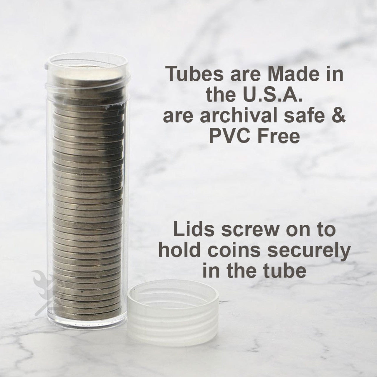 Round Coin Storage Tubes for Nickels