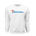 OnFireGuy Men's White Crewneck Sweatshirt