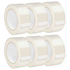 Crystal Clear Transparent Packing Tape (6 Rolls x 110 Yards)