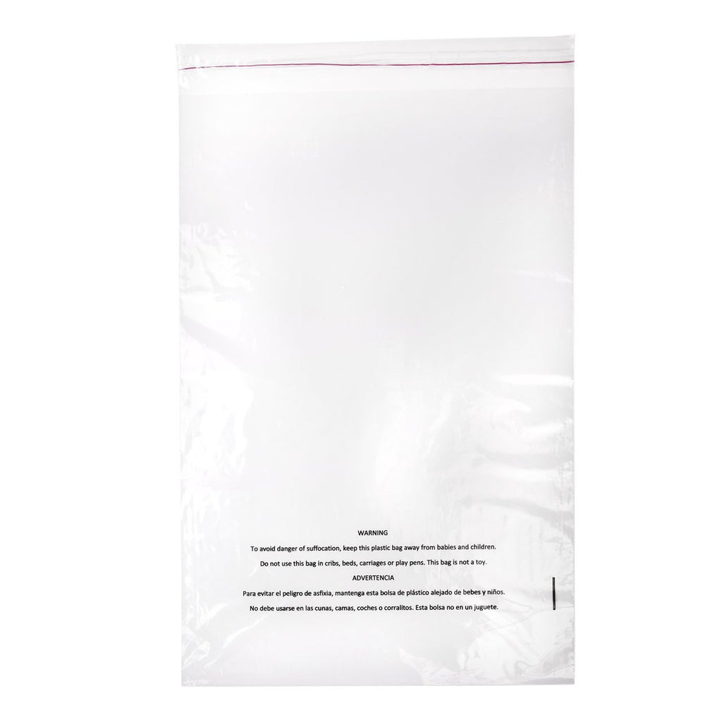 Permanent Seal 8x10" Clear Product Bags with Suffocation Warning