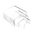 Clear Acrylic 3-Piece Display Risers for Action Figures Cupcake Candy Treat Display