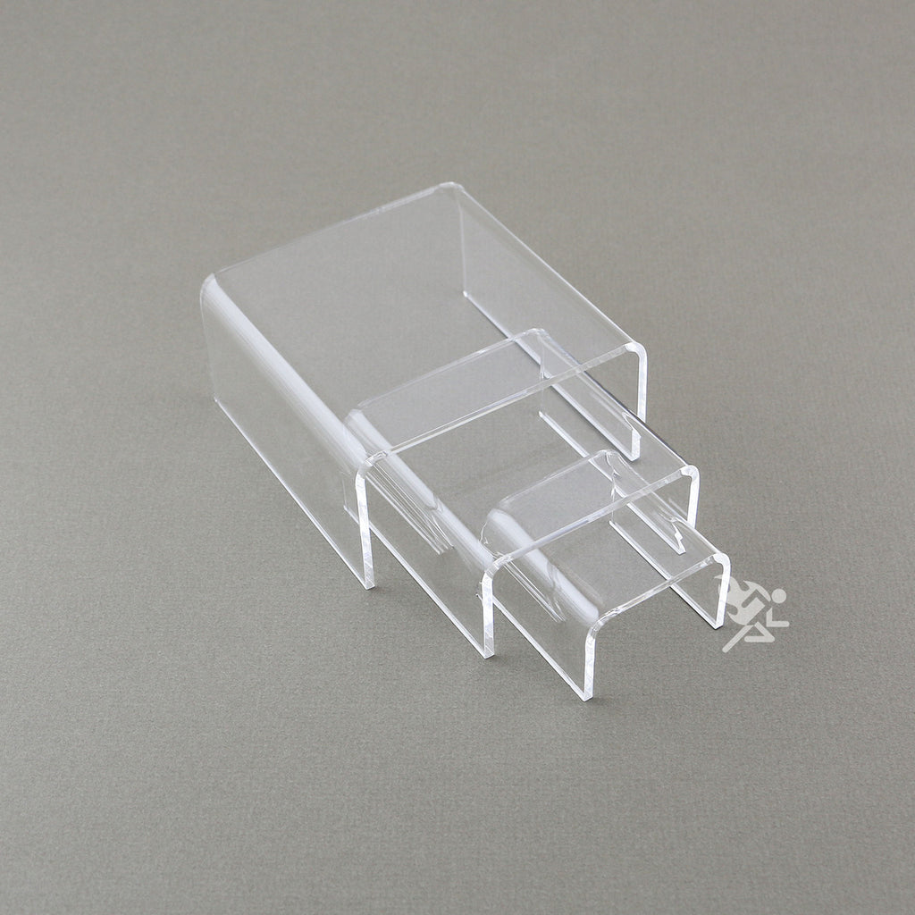Clear Acrylic 3-Piece Display Risers for Action Figures Cupcake Candy Treat Display