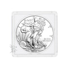 Edgar Marcus Snap-Tite 2x2 Plastic Coin Holders for Silver Eagle, 25 ct Box