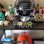 OnFireGuy Small Display Stand showing collectible coins on display