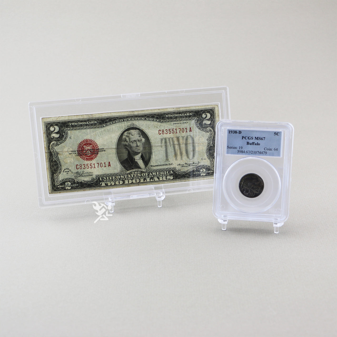 2" Display Stand Easel for Belt Buckles, Phones, Coins & Currency