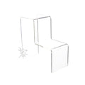 Acrylic 2-Step Stair Display Riser Stand for Figurines, Decorations, Organizer - Small