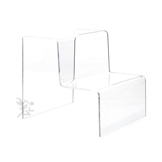 Acrylic 2-Step Stair Display Riser Stand for Funko Pop Figure, Decorations, Organizer - Large