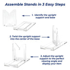 Small Two-Piece Adjustable Display Stand Easels