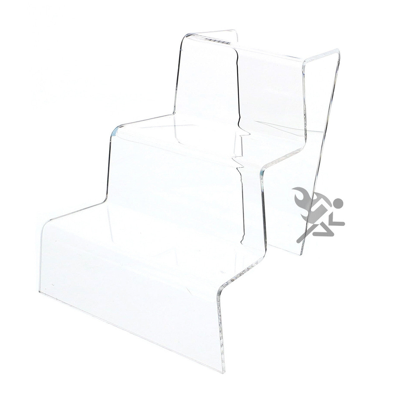 Acrylic 3-Step Stair Display Riser Stand for Figurines, Decorations, Organizer