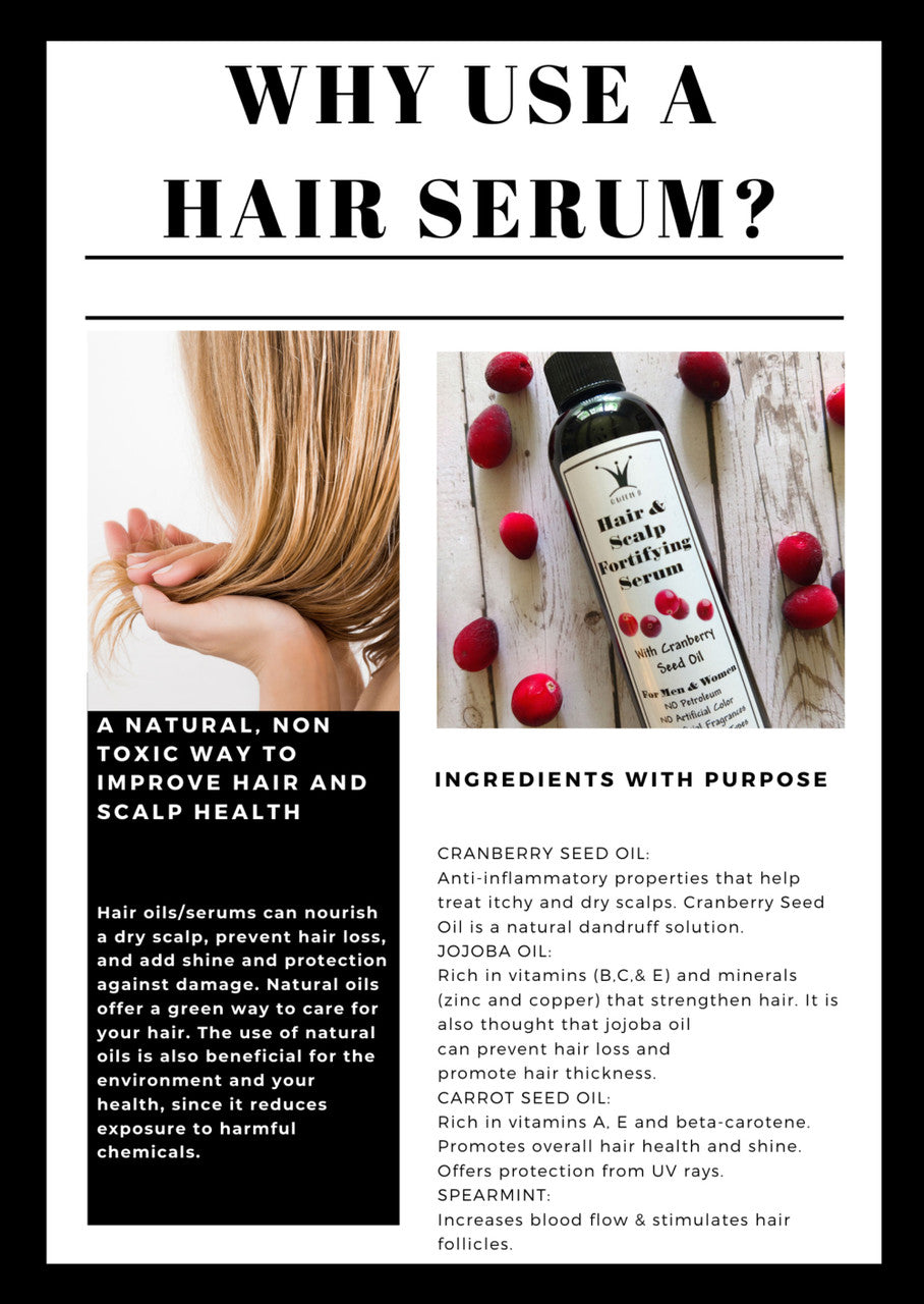 Hair & Scalp Fortifying Serum for Shinier & Stronger Hair 4oz