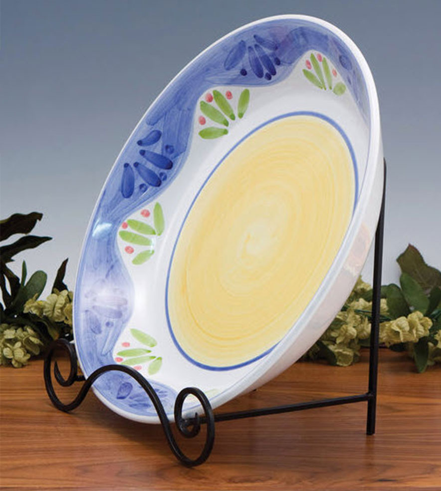 Bard's Wrought Iron Bowl or Deep Platter Stand, 9.25" x 10" x 7"