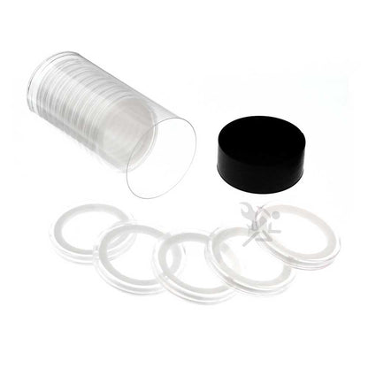 Capsule Tube & 15 Air-Tite X38mm Coin Capsules for 1.5oz Canadian Wildlife Coins