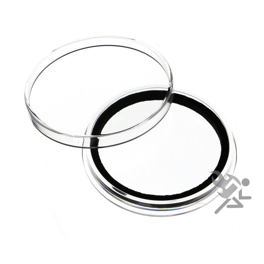 Capsule Tube & 15 Ring Fit X43mm Coin Holders for $10 Silver Strikes
