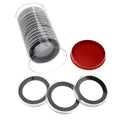 Capsule Tube & 15 Ring Fit 47mm Coin Capsules for 2oz Silver Rounds