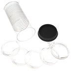 Capsule Tube & 15 Direct Fit X1.75" Coin Holders for Military Challenge Coins