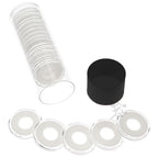 Capsule Tube & 20 Ring Fit 12mm Coin Holders for 1/20oz Gold Britannia